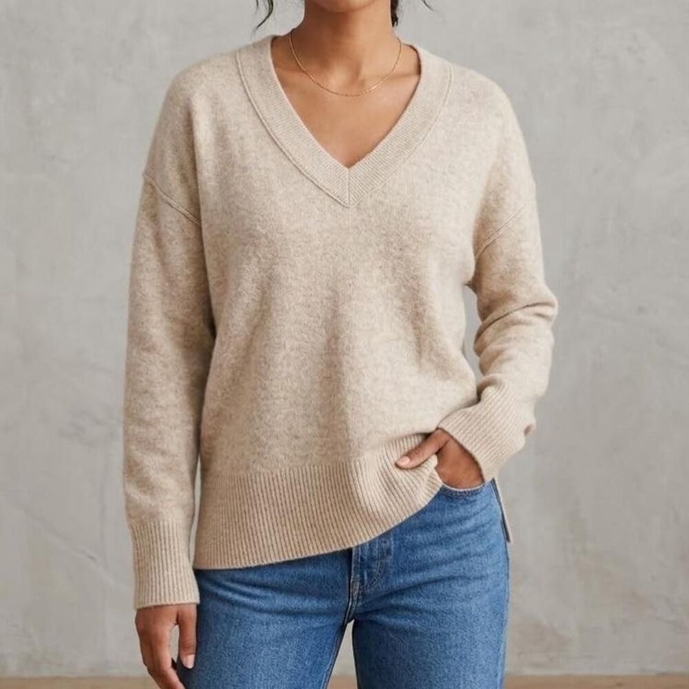 Aerie Women's Tan and Cream Jumper